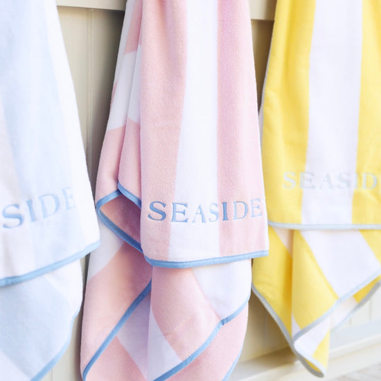 Pink Stripe Weezie Seaside Florida Beach Towel The Seaside Style 