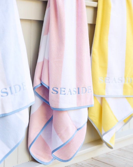 Pink Stripe Weezie Seaside Florida Beach Towel The Seaside Style 