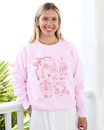 REBECCA ILLUSTRATED SEASIDE CREWNECK The Seaside Style 30a