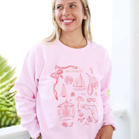 REBECCA ILLUSTRATED SEASIDE CREWNECK The Seaside Style 30A