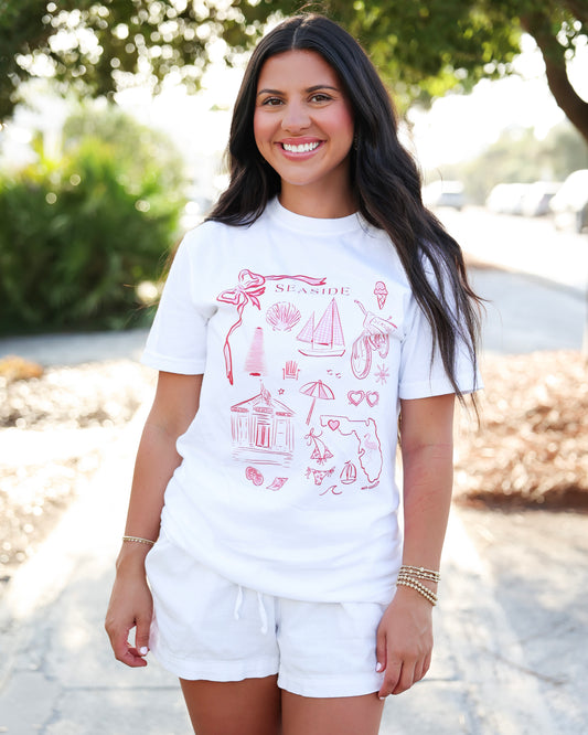 REBECCA ILLUSTRATED SEASIDE TEE Seaside Florida 30A The Seaside Style