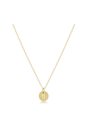 Enewton 16" Necklace Gold - Respect Initial Small Gold Disc