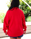 Red Seaside Mock Neck Sweatshirt 30A The Seaside Style
