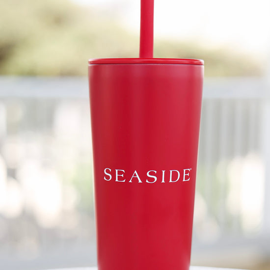 Red Seaside Straw Tumbler Seaside Florida 30A The Seaside Style