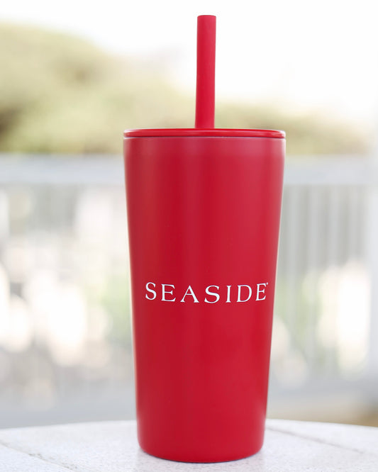 Red Seaside Straw Tumbler Seaside Florida 30A The Seaside Style