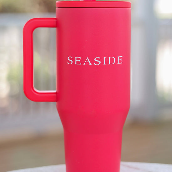 Red Seaside Travel Tumbler