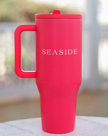 Red Seaside Travel Tumbler