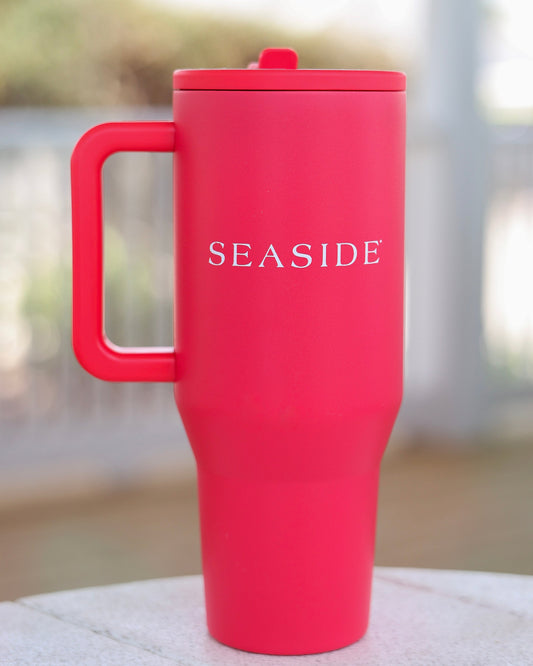 Red Seaside Travel Tumbler