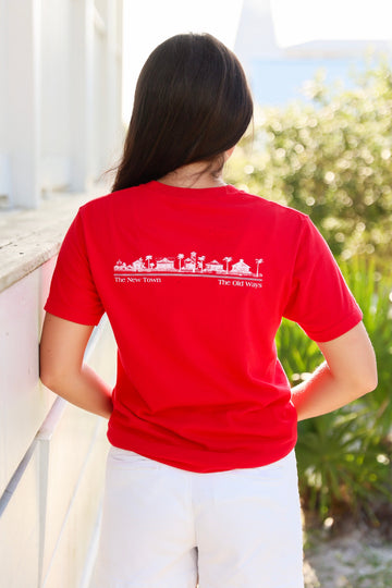 Red rojo Shortsleeve Unisex Seaside Tee