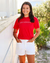 Red Shortsleeve Unisex Seaside Tee