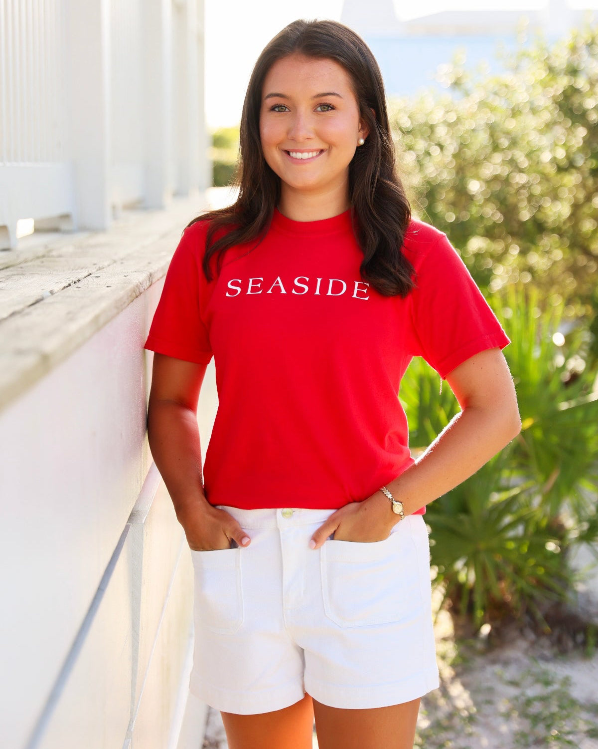 Red rojo Shortsleeve Unisex Seaside Tee