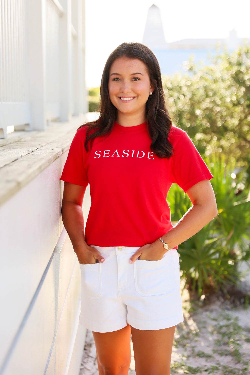 Red rojo Shortsleeve Unisex Seaside Tee