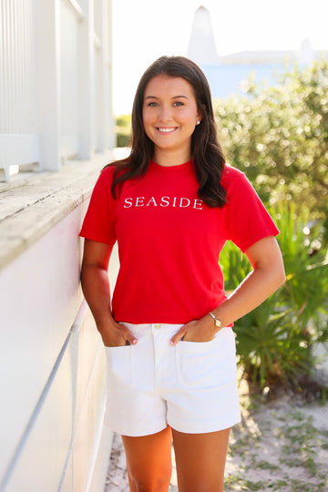 Red rojo Shortsleeve Unisex Seaside Tee