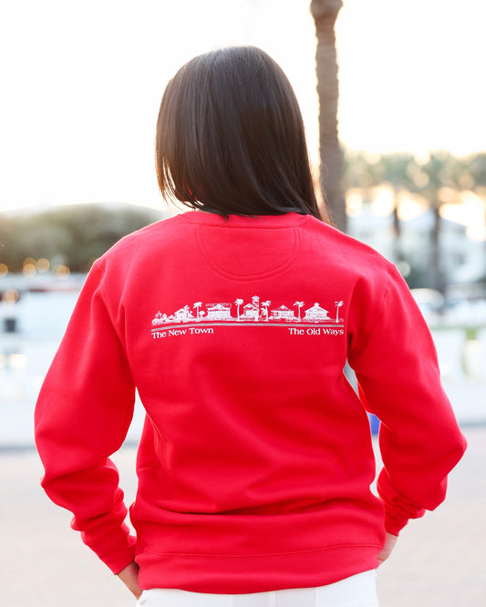 Red Unisex Seaside Sweatshirt