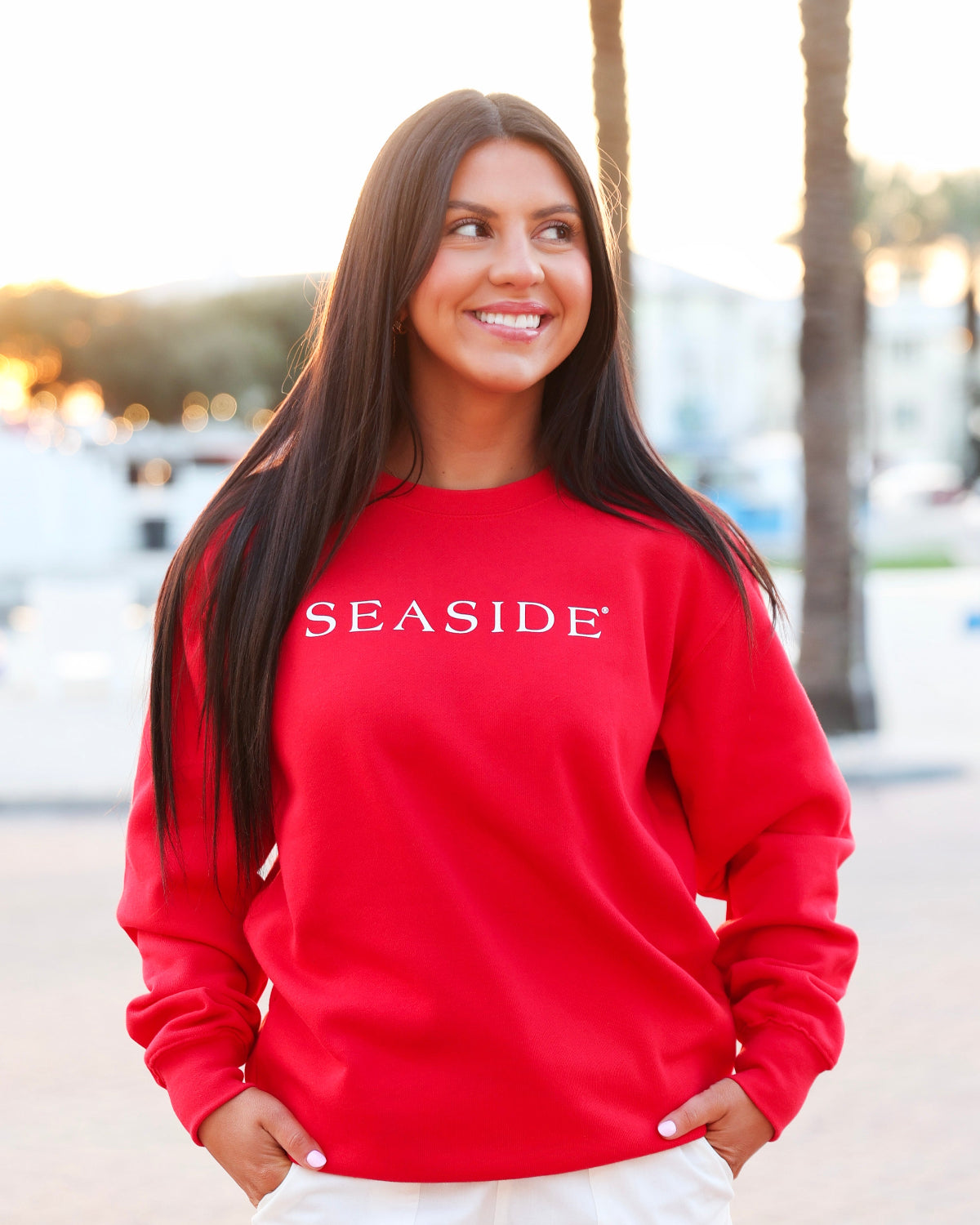 Red Unisex Seaside Sweatshirt