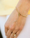 The Seaside Style Classic 3mm Gold Bracelet with Seaside Tag