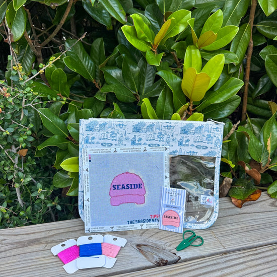 Pink Seaside Hat Needlepoint Kit The Seaside Style 30a