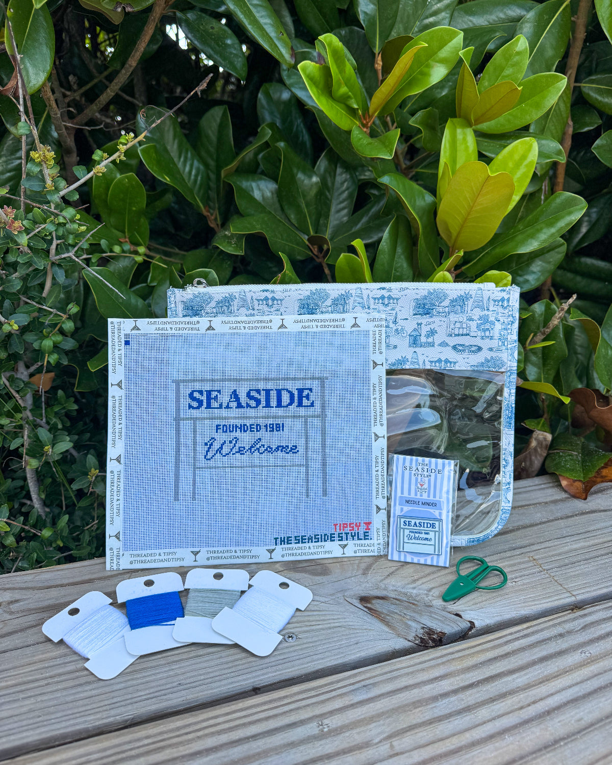 Seaside Welcome Sign Needlepoint Kit The Seaside Style 30a