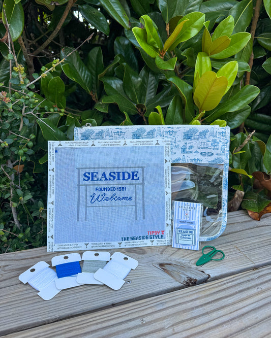 Seaside Welcome Sign Needlepoint Kit The Seaside Style 30a