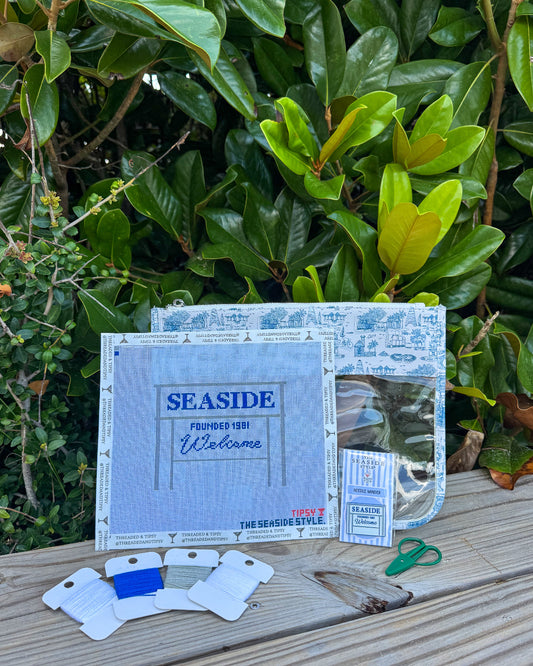 Seaside Welcome Sign Needlepoint Kit The Seaside Style 30a