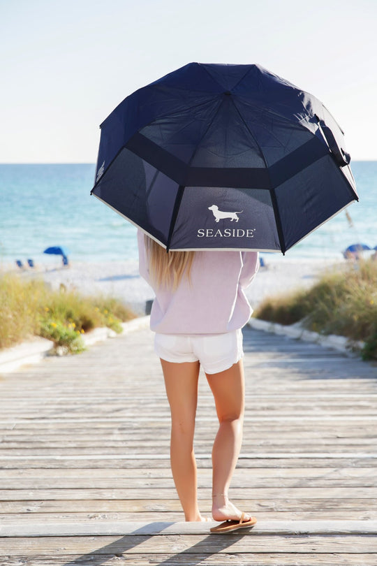 Seaside Collapsible Navy Bud Umbrella