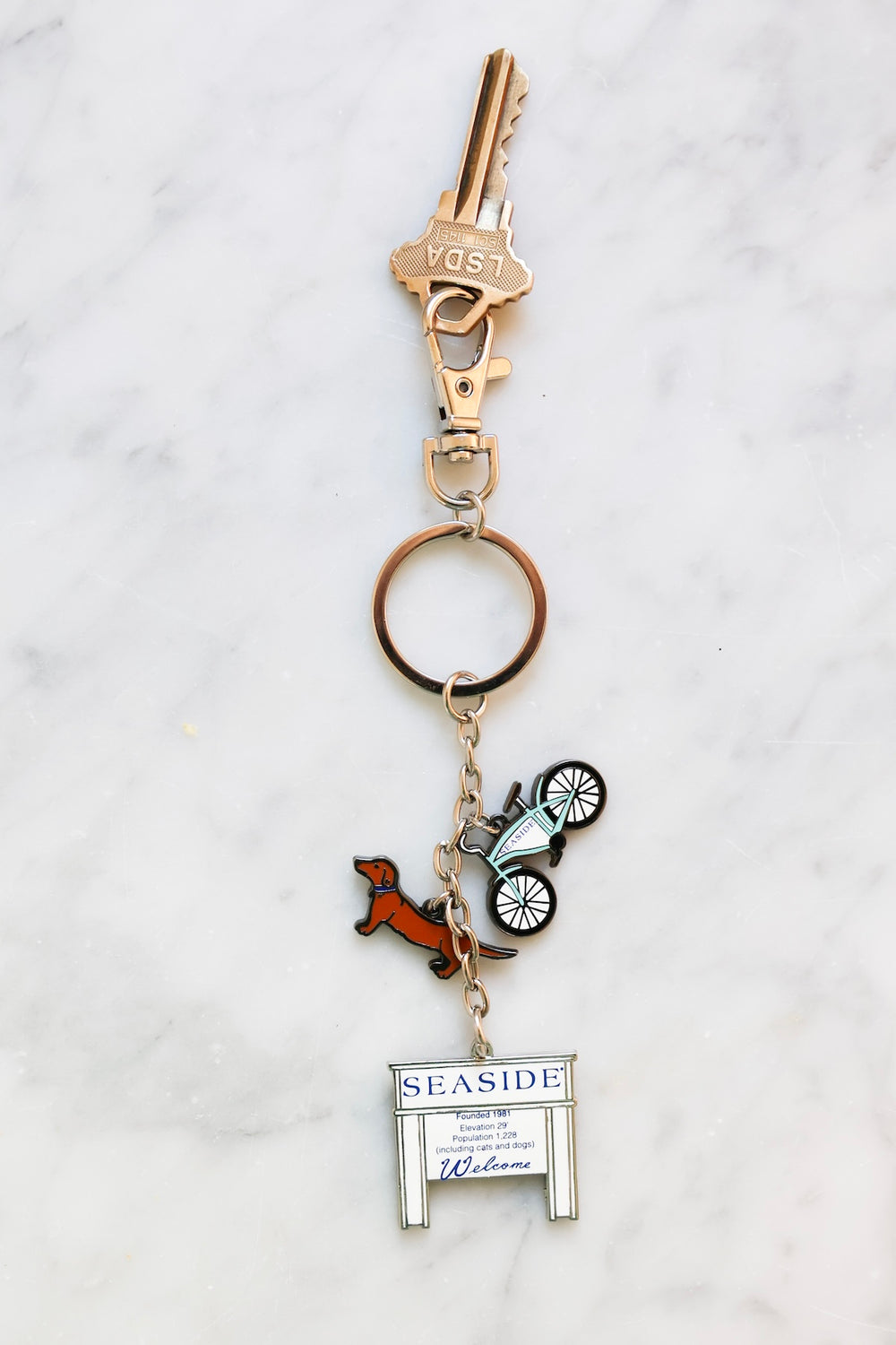 Seaside Florida Icon Dangle Keychain The Seaside Style