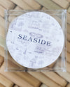 Seaside Florida Toile Coasters Tart by Taylor The Seaside Style