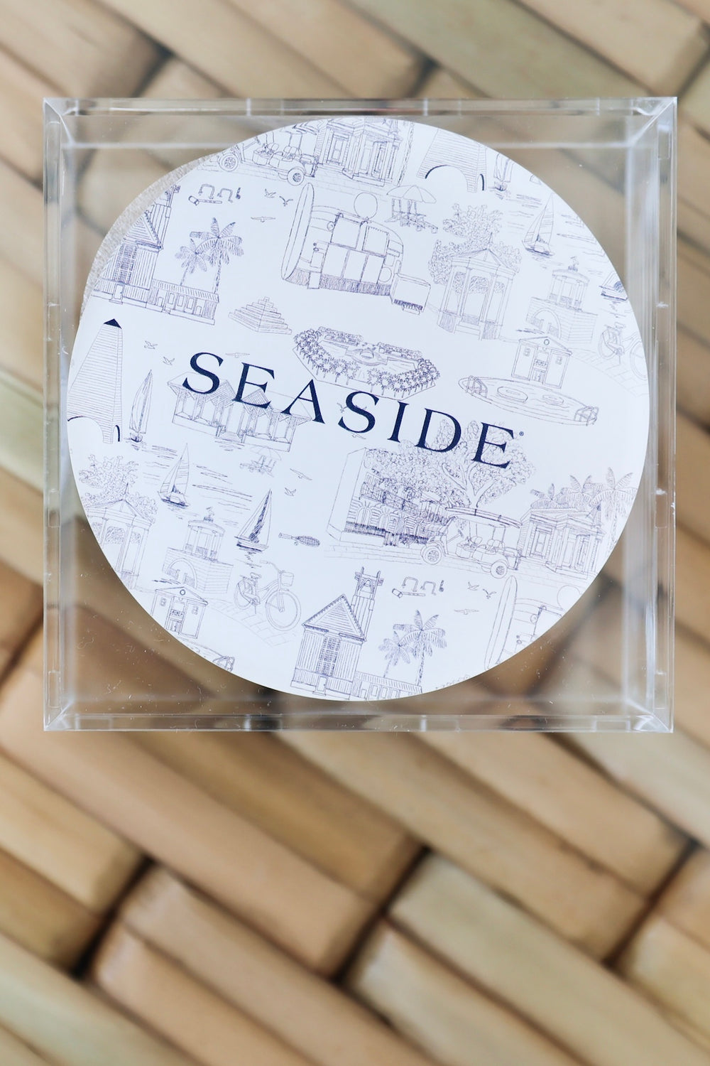 Seaside Florida Toile Coasters Tart by Taylor The Seaside Style