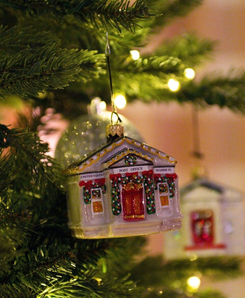 Seaside Holiday Post Office Ornament