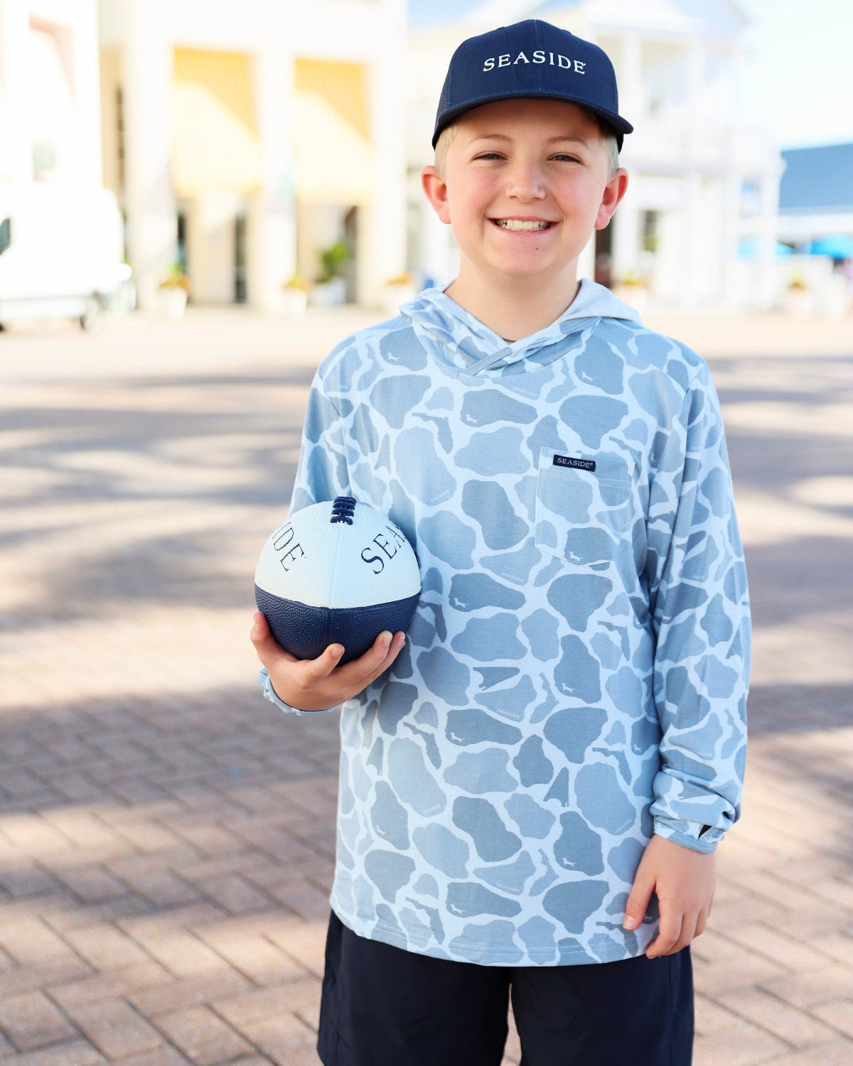 Seaside Junior Football Navy and white