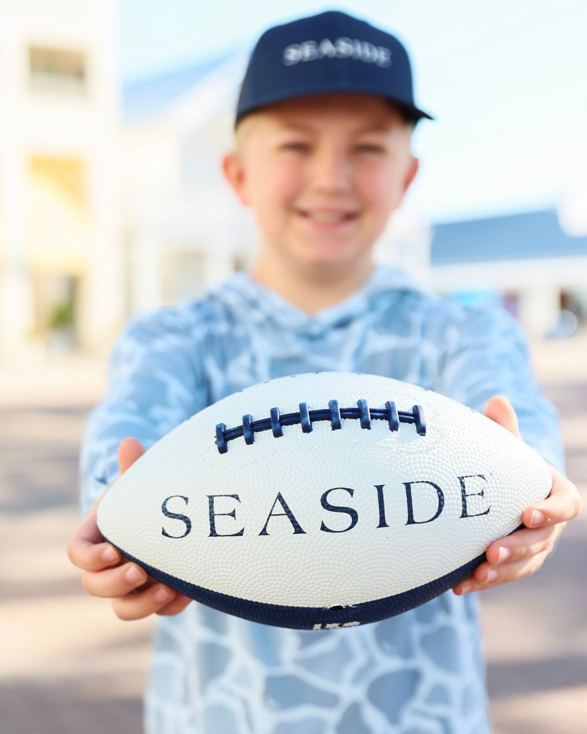 Seaside Junior Football Navy and white