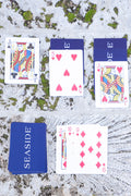 Navy and White Seaside Playing Cards