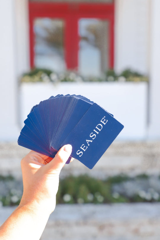 Navy and White Seaside Playing Cards