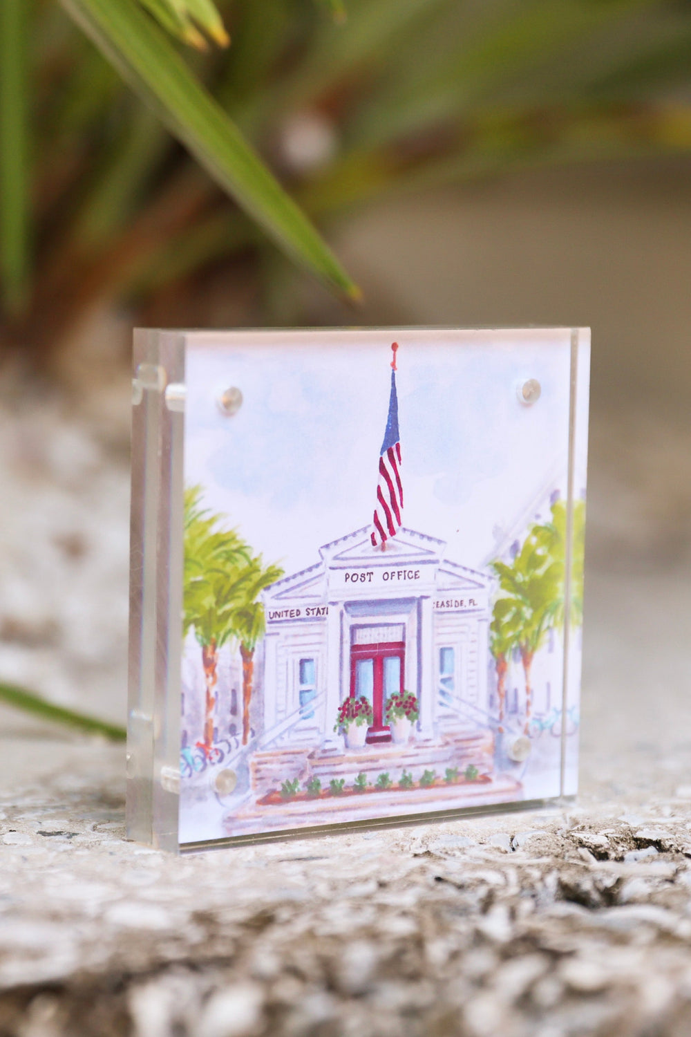 Seaside Post Office Acrylic Block