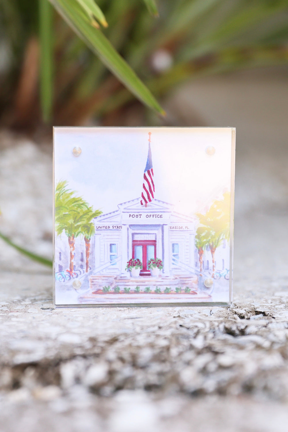 Seaside Post Office Acrylic Block