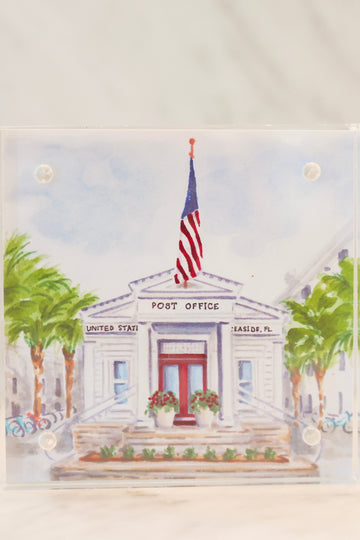 Seaside Post Office Acrylic Block