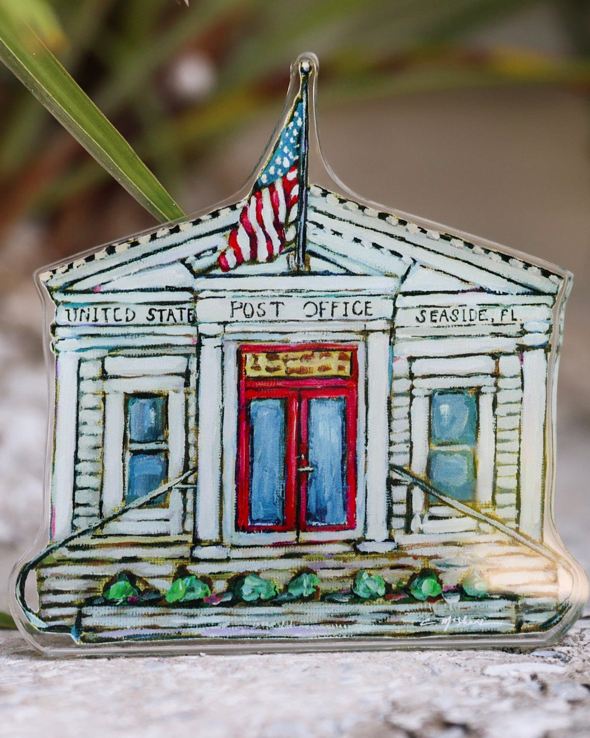 Seaside Post Office Acrylic Shelfie large 