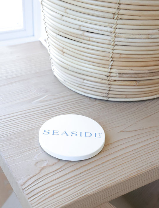 White Seaside Stone Coaster