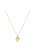 Enewton 16" Necklace Gold - Respect Initial Small Gold Disc