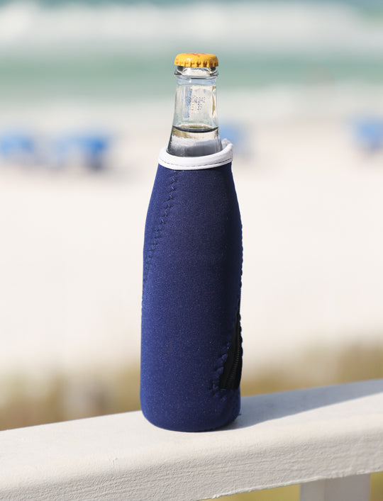 Navy Seaside Bottle Insulator