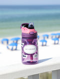 Eggplant Seaside Sticker Bottle