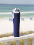 Navy Seaside Insulated Wine Tote