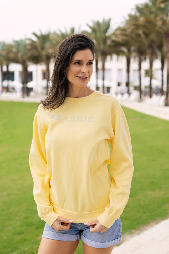 Butter Yellow Seaside Unisex Sweatshirt