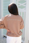 The Seaside Style Espresso Brown Lightweight Sweatshirt Mint