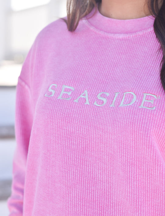 Bubblegum Seaside Corded Embroidered Sweatshirt