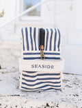Lined Navy Stripe Seaside Travel Kit