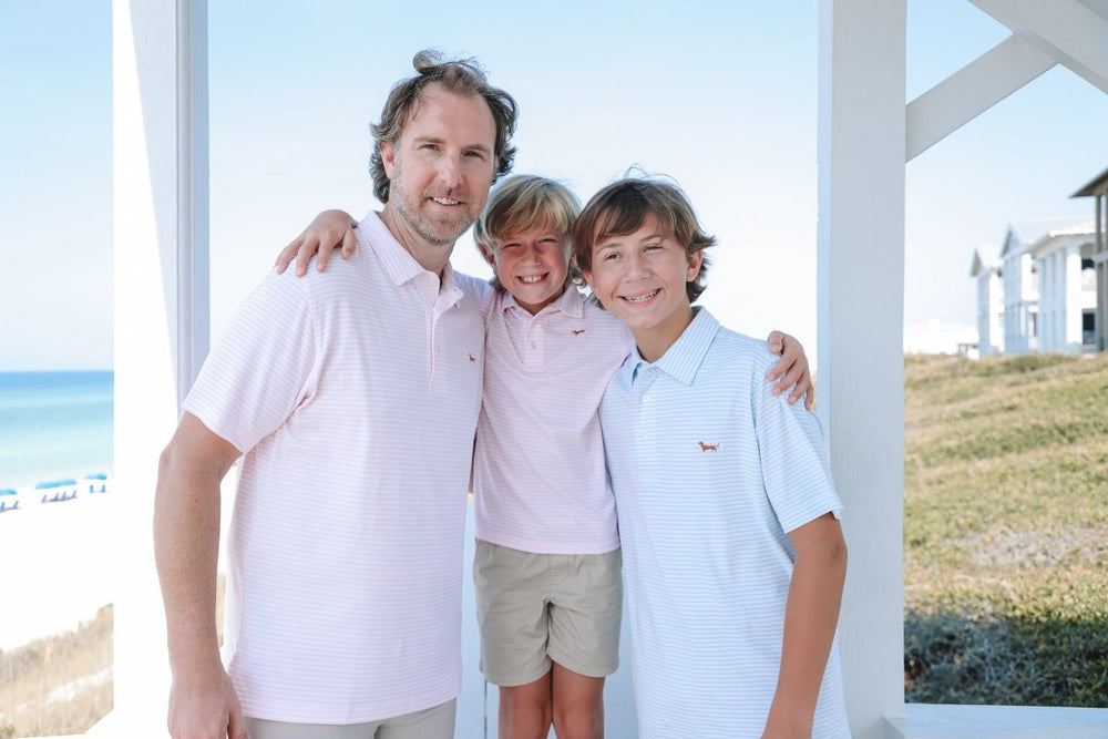 Blue Stripe Youth Bud Polo