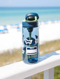 Blue Seaside Sticker Bottle