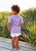 Toddler Purple Seaside Post Office Tee with Bud the Dachshund