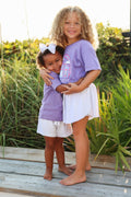 Toddler Purple Seaside Post Office Tee with Bud the Dachshund